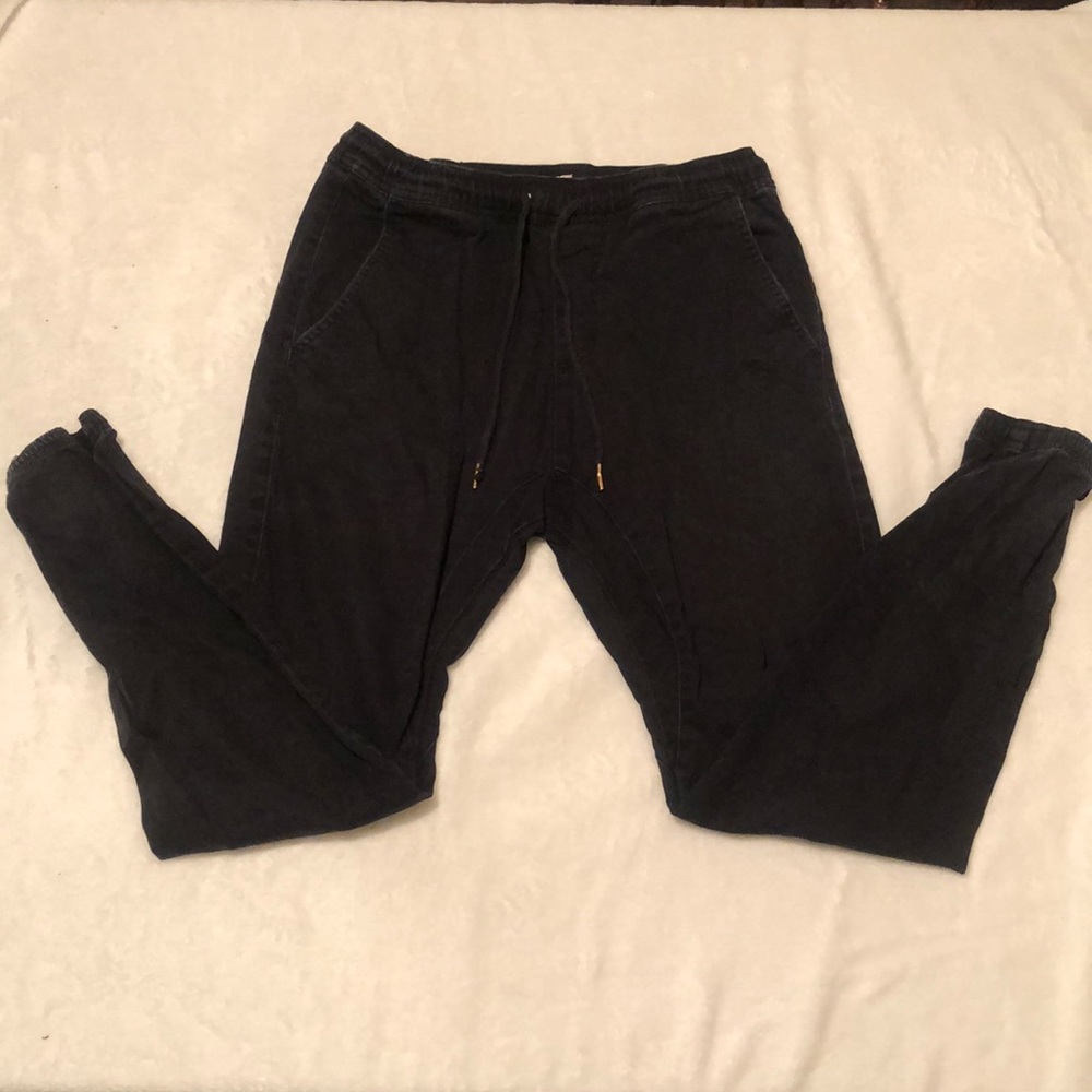 Faded black joggers